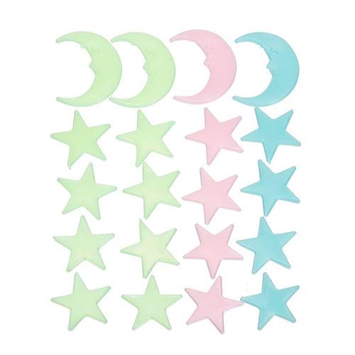 20Pcs Luminous Glow in the Dark Stars Moon Decals Party Home Decor Wall Stickers freeshipping - Etreasurs