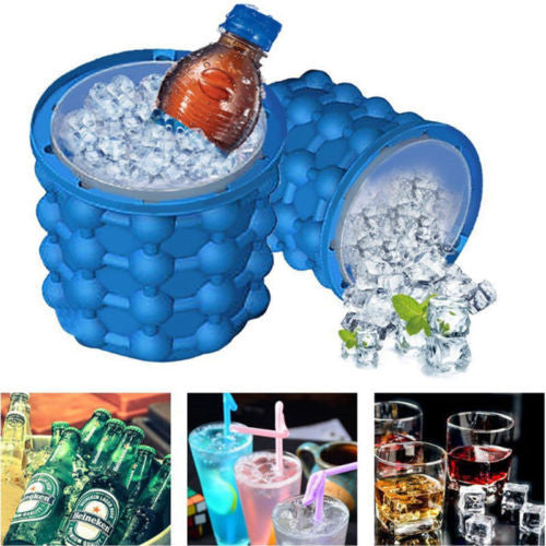 Reusable Silicone Ice Cube Bag Maker Cubes Ball Save Wine Gel Space Genie Bucket freeshipping - Etreasurs