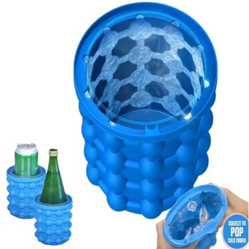 Reusable Silicone Ice Cube Bag Maker Cubes Ball Save Wine Gel Space Genie Bucket freeshipping - Etreasurs