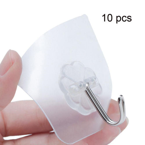 1/5/10 Pcs Strong Transparent Suction Cup Sucker Wall Hooks Hanger for Kitchen Bathroom freeshipping - Etreasurs