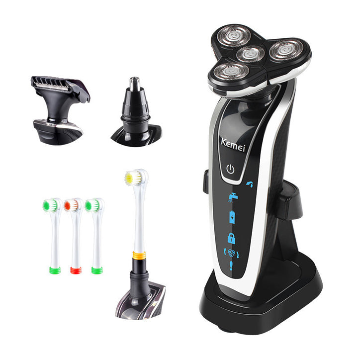4 In 1 3D Floating Rechargeable Electric Shaver 4 Blades Washable Electric Shaving Razors Multifunction Face Care freeshipping - Etreasurs