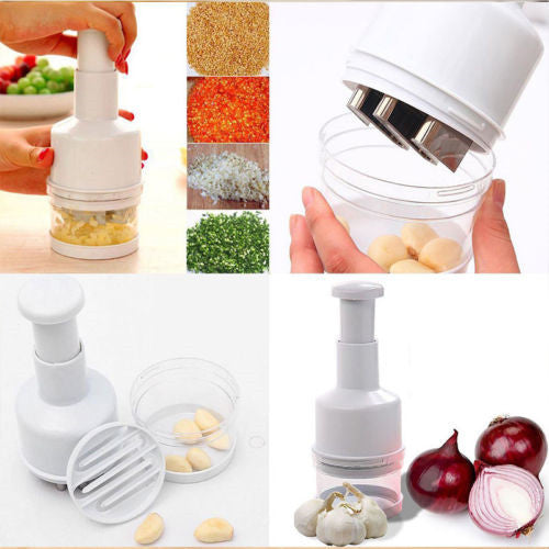 Kitchen Pressing Food Chopper Cutter Slicer Peeler Dicer Vegetable Onion Garlic freeshipping - Etreasurs