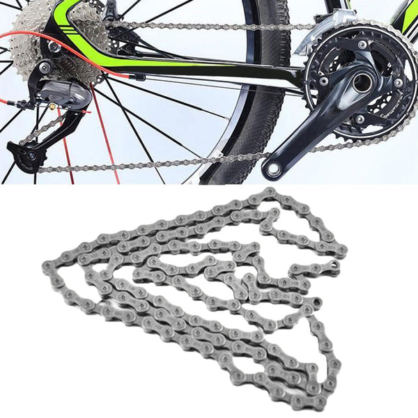 HG73 9/27 Speed 114 Link Stretch-proof Mountain Bike Bicycle Chain with Buckle freeshipping - Etreasurs