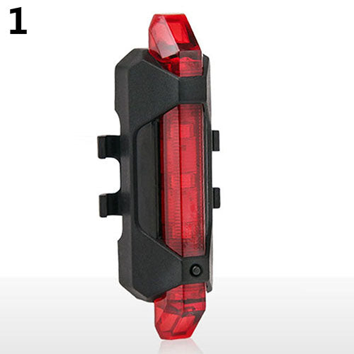 New 5 LEDs USB Rechargeable Cycling Bike Bicycle Rear Safety Tail Warning Light freeshipping - Etreasurs