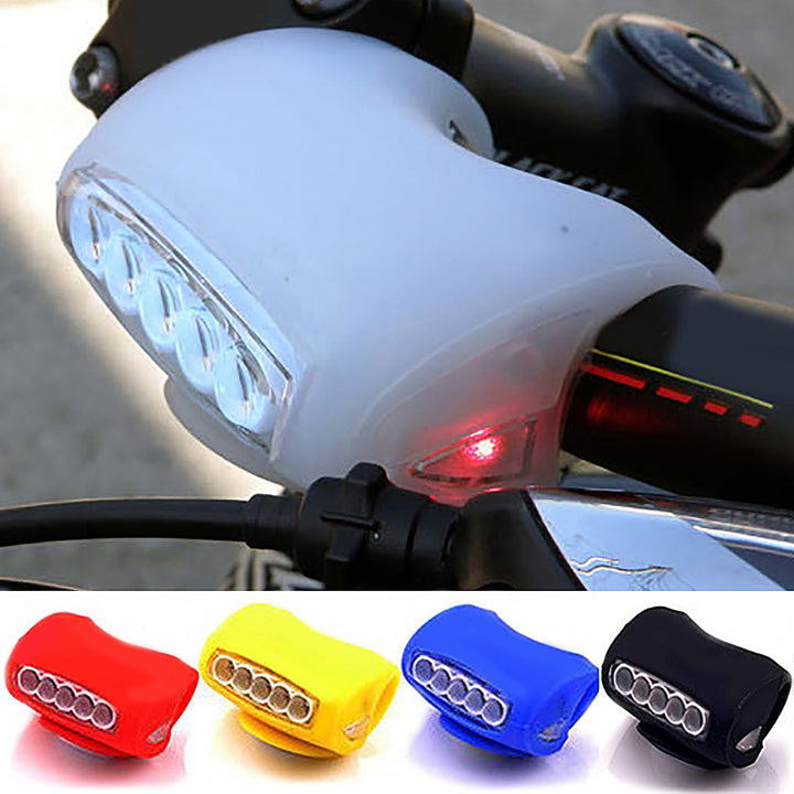 Bike Bicycle Head Front Rear Cycling 7LED Warning Light Silicone Safety Lamp freeshipping - Etreasurs