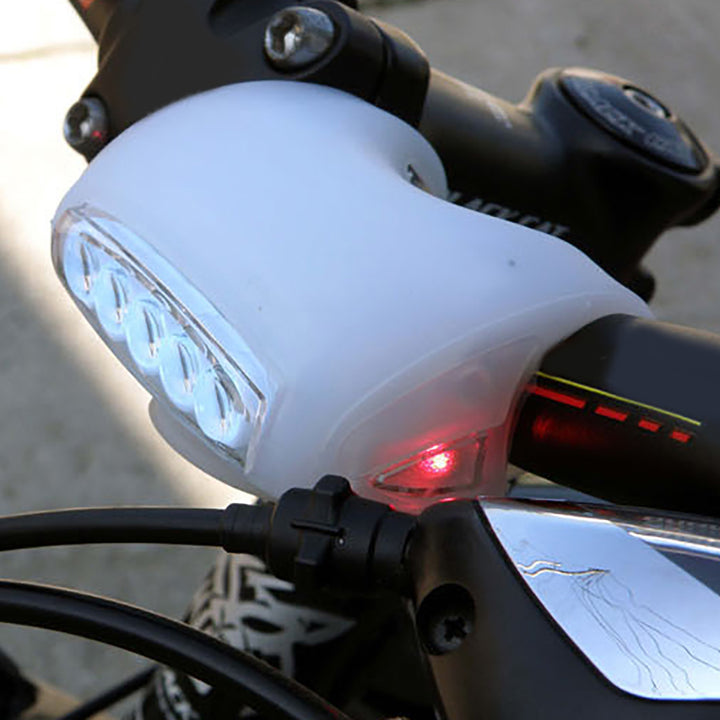 Bike Bicycle Head Front Rear Cycling 7LED Warning Light Silicone Safety Lamp freeshipping - Etreasurs