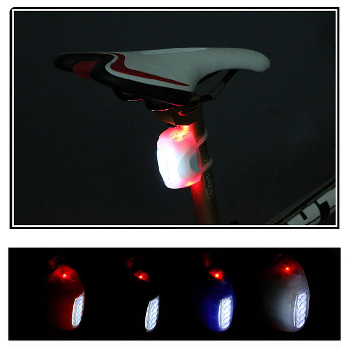 Bike Bicycle Head Front Rear Cycling 7LED Warning Light Silicone Safety Lamp freeshipping - Etreasurs