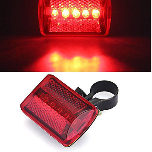 1Pc Flashing Red 5 LED Light Blubs 7 Modes Rear Lamp for Bike Bicycle Fog Light freeshipping - Etreasurs