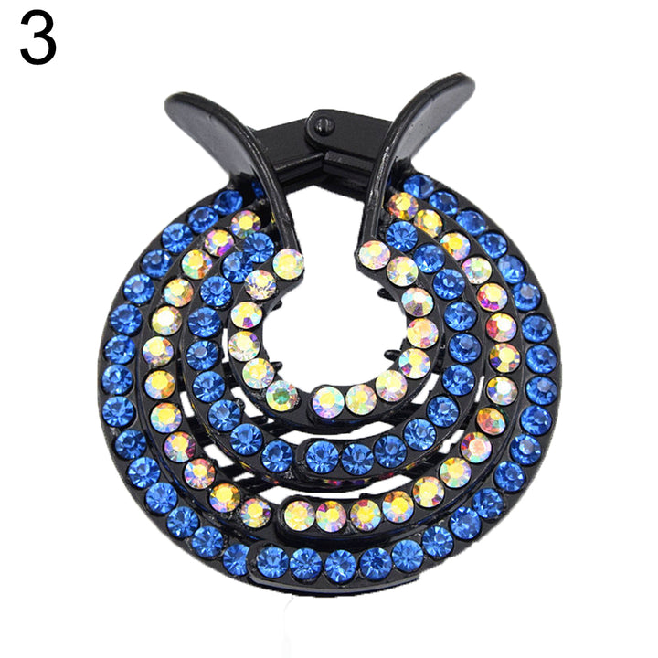 Fashion Women Nest Expanding Bling Rhinestone Hairpin Hair Claw Clip Bun Holder freeshipping - Etreasurs