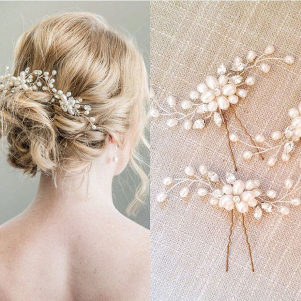 1Pc Women Fashion Shiny Faux Pearl Charm Hairpin Hair Clasp Cute Clip Gift freeshipping - Etreasurs