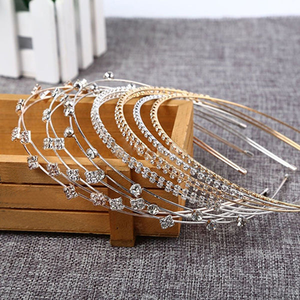 Fashion Women Alloy Rhinestone Headband Sweet Head Piece Hair Band Jewelry freeshipping - Etreasurs