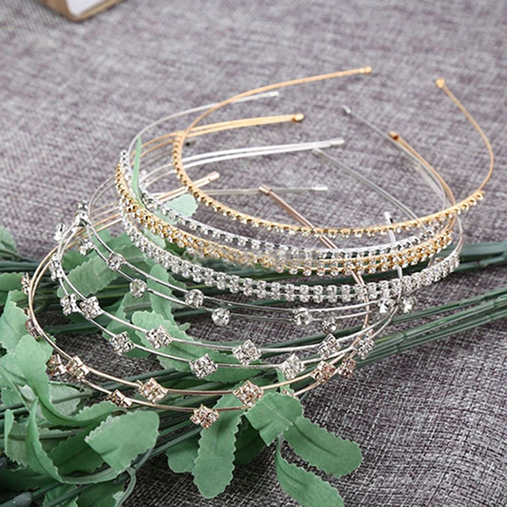 Fashion Women Alloy Rhinestone Headband Sweet Head Piece Hair Band Jewelry freeshipping - Etreasurs