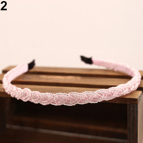 Women Fashion Beads Rhinestone Head Chain Headband Head Piece Hair Band freeshipping - Etreasurs