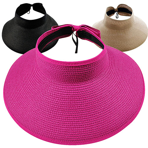 Girl Lady Beach Sun Visor Foldable Roll Up Fashion Wide Brim Straw Hat Cap freeshipping - Etreasurs