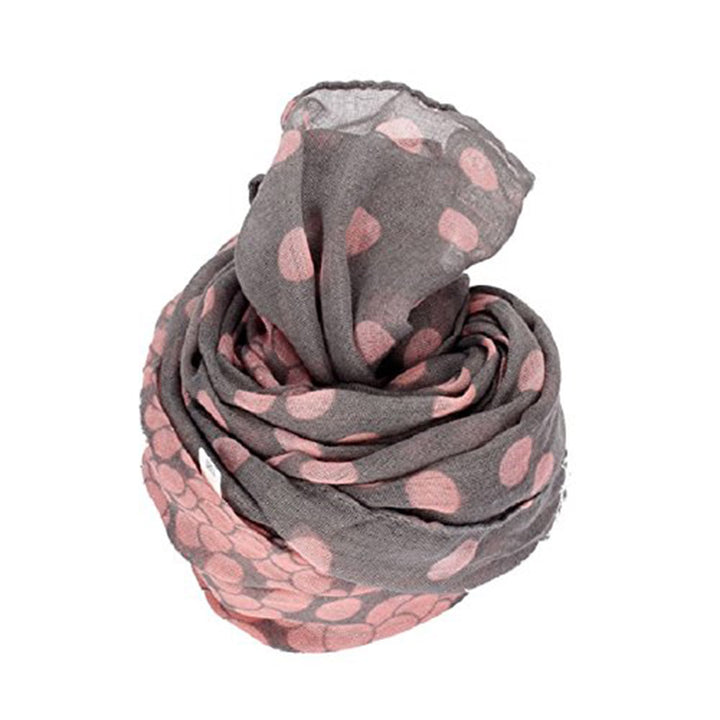 Fashion Women Bicolor Long Spots Scarf Wraps Shawl Stole Soft Voile Scarves freeshipping - Etreasurs