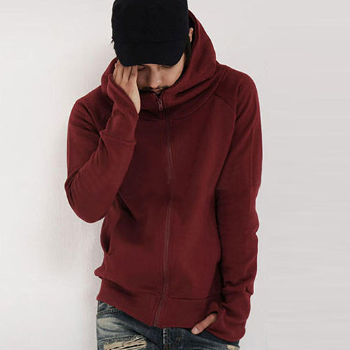 Cool Men Winter Warm Solid Color Gloves Sleeve Hooded Sweatshirt Outwear Jacket freeshipping - Etreasurs