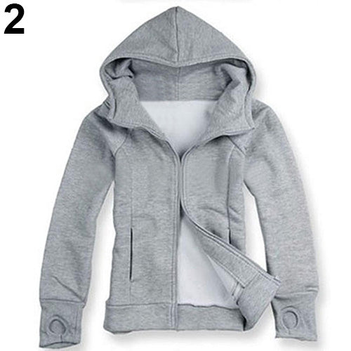 Cool Men Winter Warm Solid Color Gloves Sleeve Hooded Sweatshirt Outwear Jacket freeshipping - Etreasurs