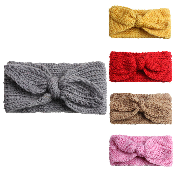 Lovely Bowknot Knitted Soft Elastic Hair Band Infant Baby Headband Headwear freeshipping - Etreasurs