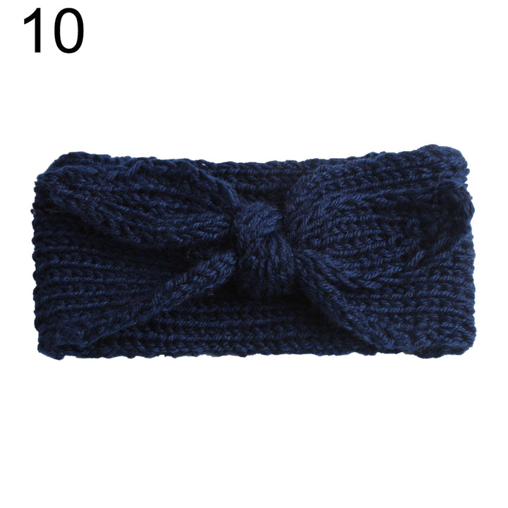 Lovely Bowknot Knitted Soft Elastic Hair Band Infant Baby Headband Headwear freeshipping - Etreasurs