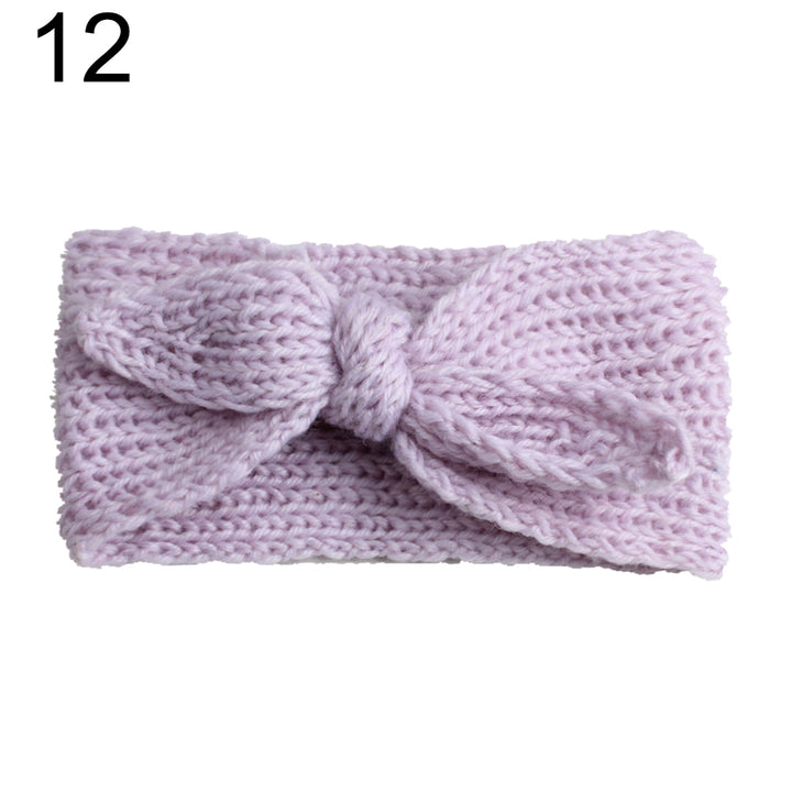 Lovely Bowknot Knitted Soft Elastic Hair Band Infant Baby Headband Headwear freeshipping - Etreasurs