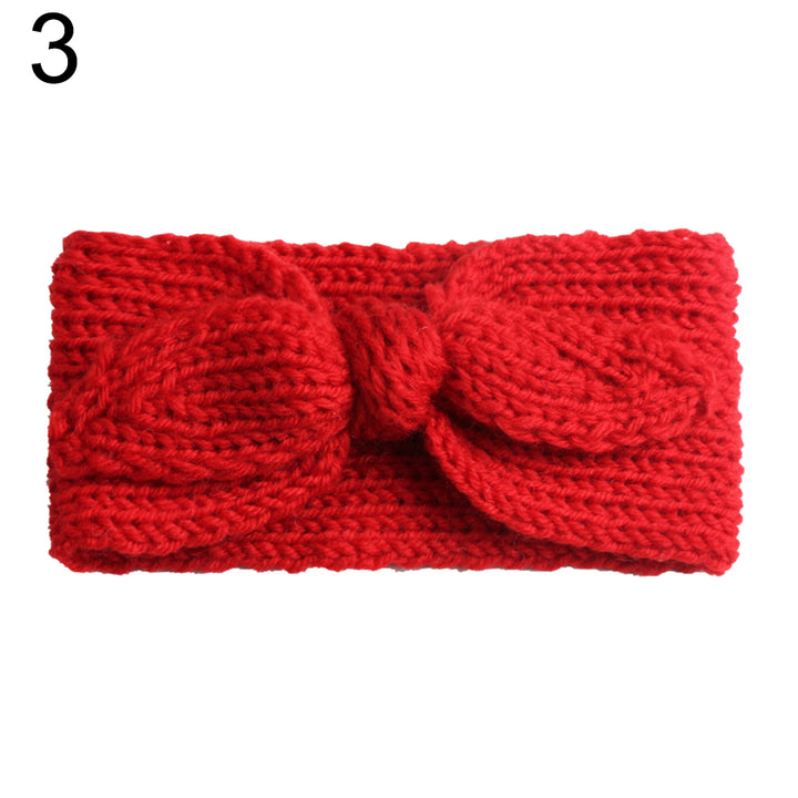 Lovely Bowknot Knitted Soft Elastic Hair Band Infant Baby Headband Headwear freeshipping - Etreasurs