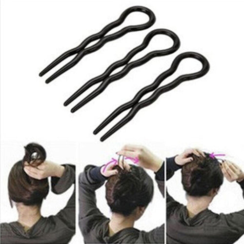 3 Pcs Women Fashion Hair Twist Styling Clip Stick Bun Maker Braid Tool Hair Accessories freeshipping - Etreasurs