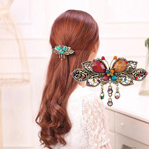 Women Retro Elegant Butterfly Tassels Hairpins Hair Clip Barrette Hair Accessary freeshipping - Etreasurs