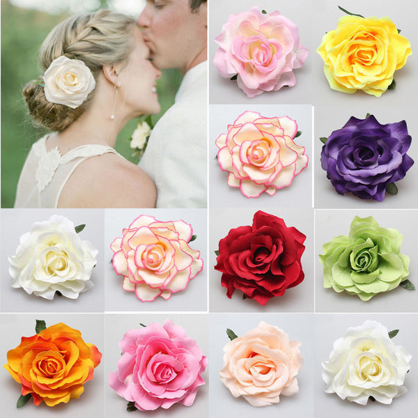 Rose Flower Hairpin Brooch Wedding Bridal Bridesmaid Party Accessories Hair Clip freeshipping - Etreasurs
