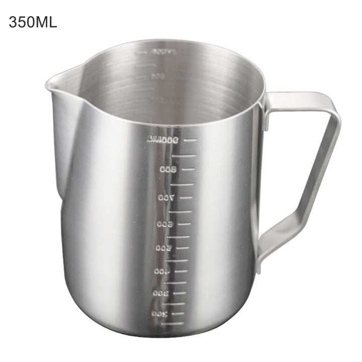 350/600/1000ml Stainless Steel Coffee Cup with Scale Milk Frothing Pitcher freeshipping - Etreasurs