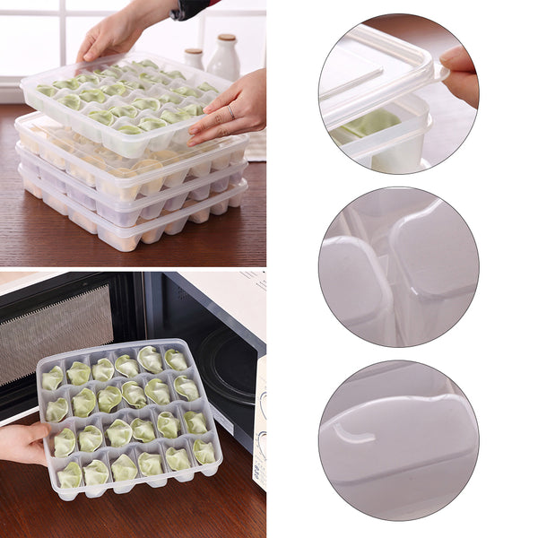 Dumpling Frozen Box Case Refrigerator Storage Organizer Food Crisper Container freeshipping - Etreasurs