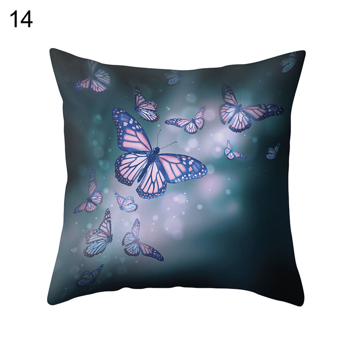 Flower Butterfly Pillow Case Cushion Cover Sofa Bed Car Cafe Office Decoration freeshipping - Etreasurs