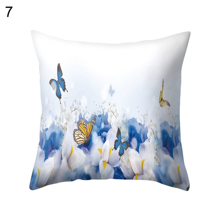 Flower Butterfly Pillow Case Cushion Cover Sofa Bed Car Cafe Office Decoration freeshipping - Etreasurs