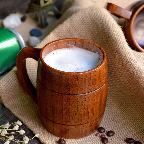 320ml Wooden Beer Tea Coffee Cup Water Heatproof Home Office Party Drinkware freeshipping - Etreasurs