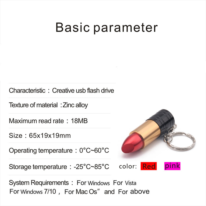 Stylish Lipstick USB Flash Drive Memory Stick U Disk for Computer Notebook freeshipping - Etreasurs