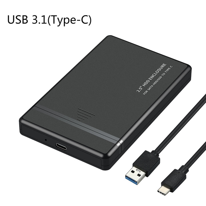 Portable 2.5 inch USB 2.0/3.0/3.1 Type-C Hard Drive Enclosure External HDD Case freeshipping - Etreasurs