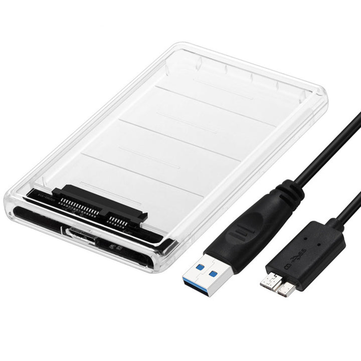 Transparent 2.5 Inch SATA to USB3.0 Mobile HDD SSD Case Box External Enclosure freeshipping - Etreasurs