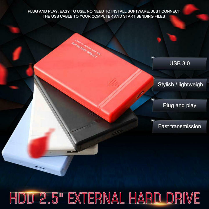 Portable 2.5inch HDD USB 3.0 500GB 1TB 2TB Mechanical Mobile Hard Disk Drive freeshipping - Etreasurs