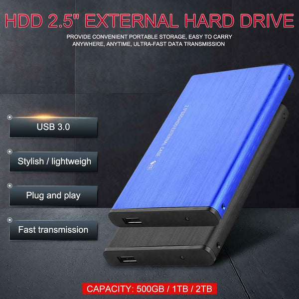 Mini Portable 500GB 1TB 2TB HDD 2.5inch USB 3.0 External Mobile Hard Disk Drive freeshipping - Etreasurs