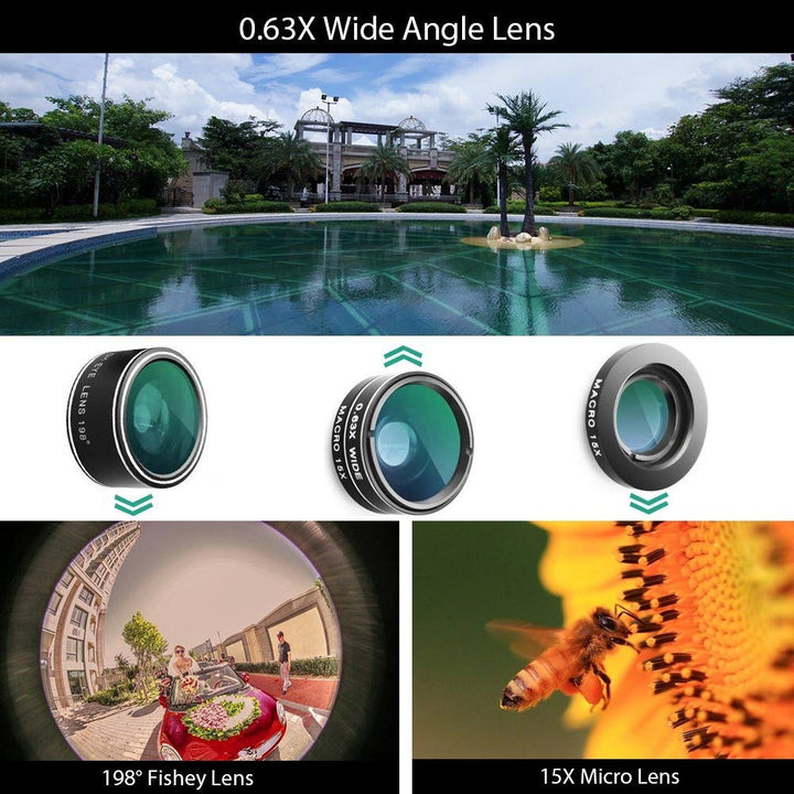 For iPhone XS Max Lens Kit Case Fisheye Macro Wide Angle freeshipping - Etreasurs