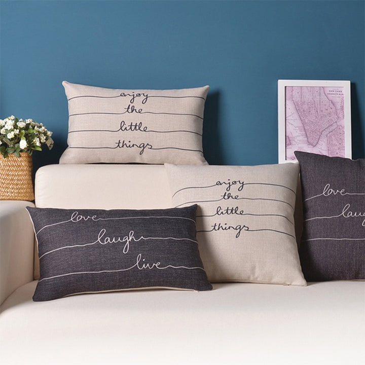 Simple English Apothegm Linen Throw Pillow Case Cushion Cover Home Sofa Decor freeshipping - Etreasurs