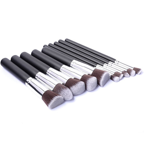 10Pcs Makeup Cosmetic Tool Eyeshadow Powder Foundation Cheek Brush Set freeshipping - Etreasurs