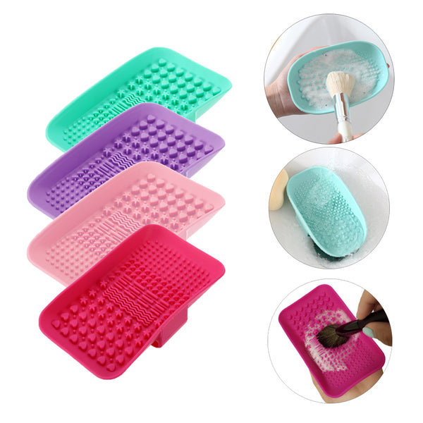 Silicone Makeup Brushes Cleaning Pad Mat Cosmetic Eyebrow Brushes Washing Cleaner Scrubber Board Makeup Cosmetics Accessories freeshipping - Etreasurs