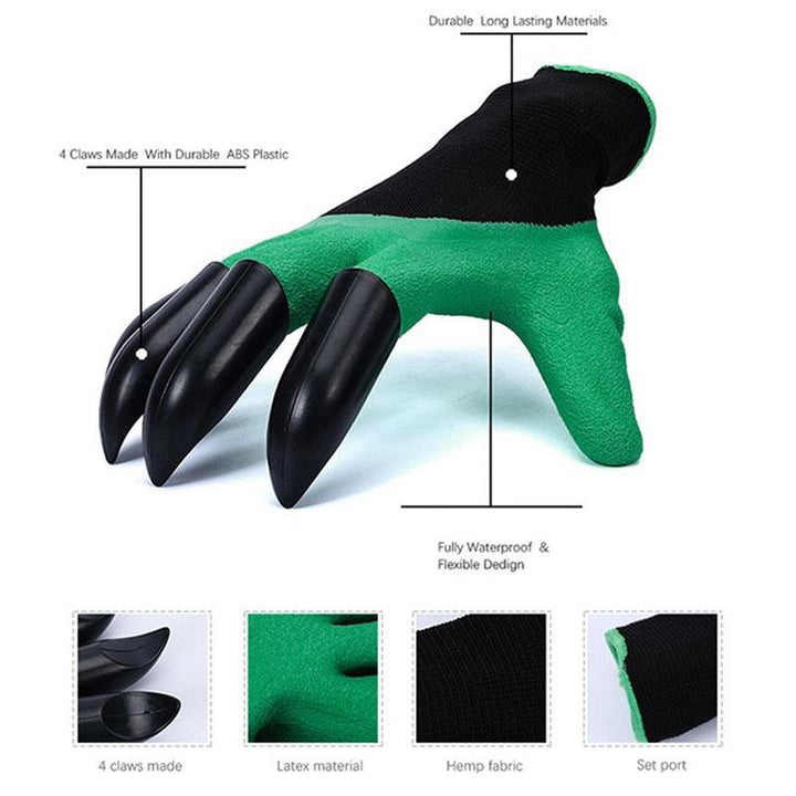 Garden Gloves With Fingertips Claws Quick Easy to Dig and Plant Safe for Rose Pruning Gloves Mittens Digging Gloves freeshipping - Etreasurs
