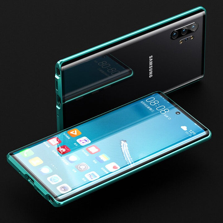Full body Magnetic Tempered Glass Case for Samsung Note 10 S10 S9 Plus Note 9 Case Metal Bumper Shockproof Protective Shell freeshipping - Etreasurs