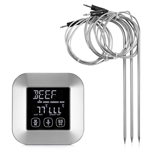 TS - 82 Digital Meat Thermometer with 3 Stainless Steel Temperature Probes for Kitchen Cooking freeshipping - Etreasurs