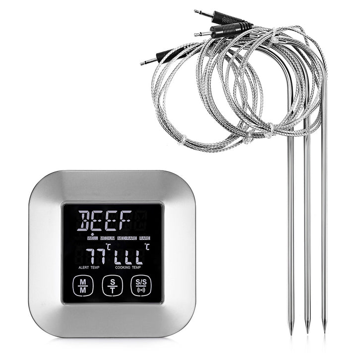 TS - 82 Digital Meat Thermometer with 3 Stainless Steel Temperature Probes for Kitchen Cooking freeshipping - Etreasurs