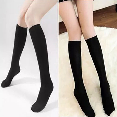 Fashion Women Soft Solid Color Below Knee High Boot Tube Socks School Stockings freeshipping - Etreasurs