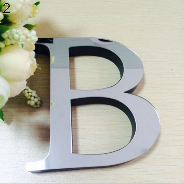 26 English Letters DIY 3D Modern Mirror Decal Art Mural Wall Stickers Home Decor freeshipping - Etreasurs