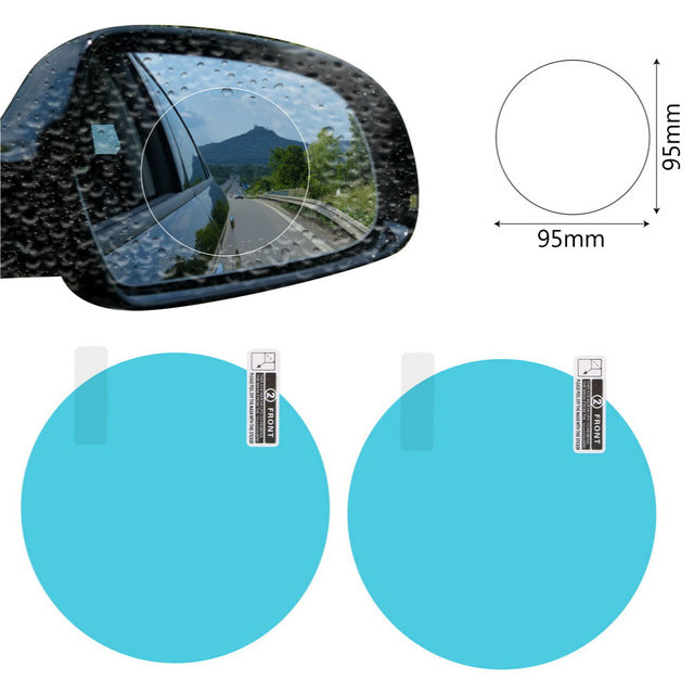 2PCS Car Mirror Window Clear Film Anti Dazzle Car Rearview Mirror Protective Film Waterproof Rainproof Anti Fog Car Sticker freeshipping - Etreasurs