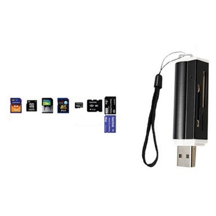 Multifunction USB 2.0 Micro SD TF MMC SDHC MS High Speed Memory Card Reader freeshipping - Etreasurs